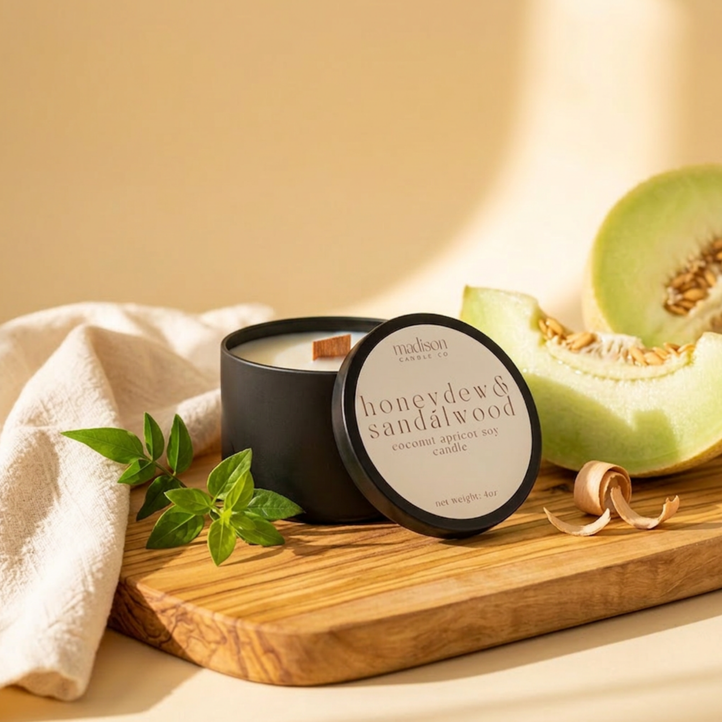 Honeydew + Sandalwood Travel Candle