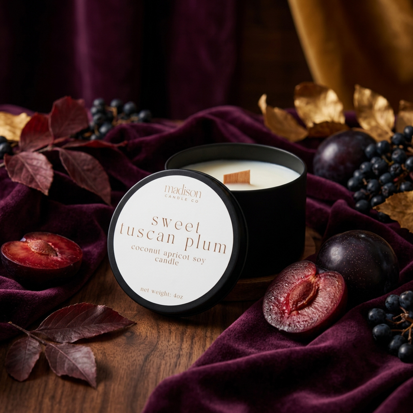 Sweet Tuscan Plum Travel Candle