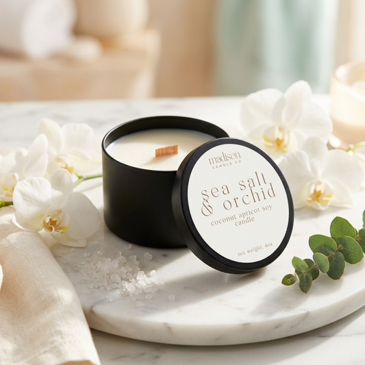 Sea Salt + Orchid Travel Candle