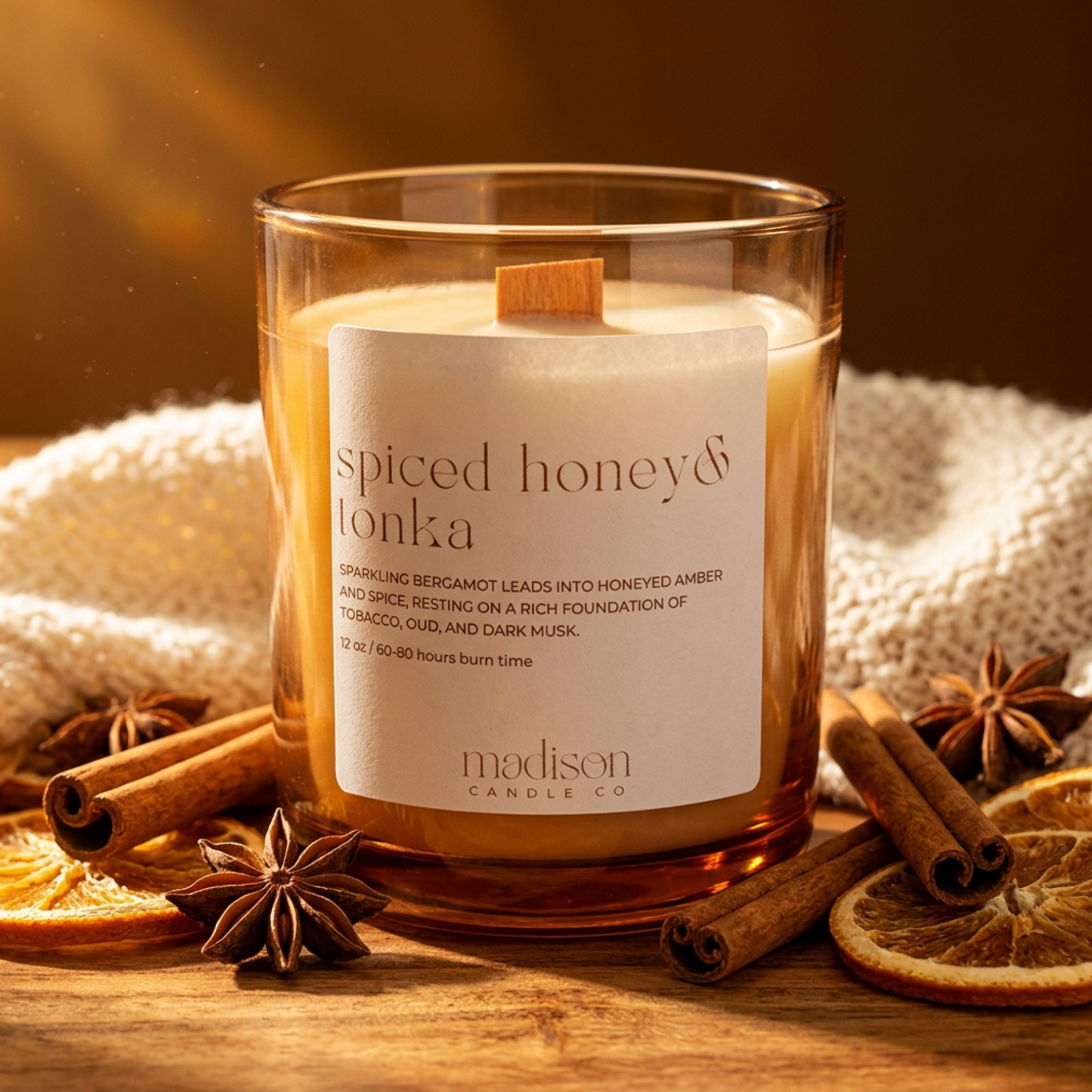 Spiced Honey + Tonka Candle